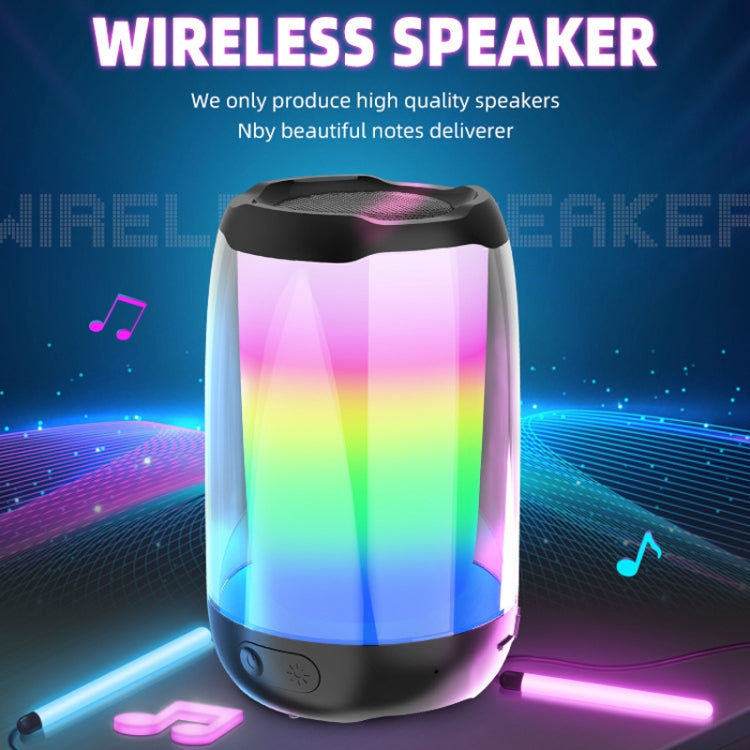 NBY8893 Pulsating Colorful Portable Stereo Bluetooth Speaker(Black) - Desktop Speaker by NBY | Online Shopping UK | buy2fix