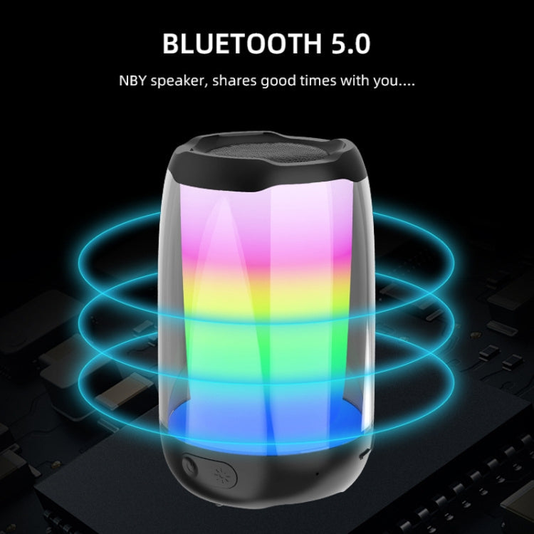 NBY8893 Pulsating Colorful Portable Stereo Bluetooth Speaker(Black) - Desktop Speaker by NBY | Online Shopping UK | buy2fix