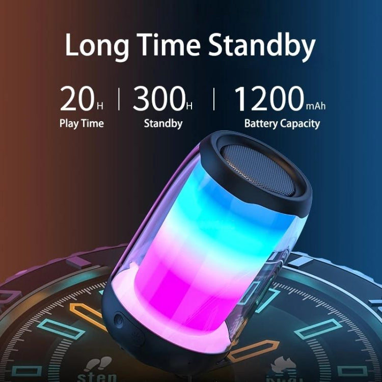 NBY8893 Pulsating Colorful Portable Stereo Bluetooth Speaker(Black) - Desktop Speaker by NBY | Online Shopping UK | buy2fix