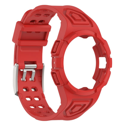 For Samsung Galaxy Watch 44MM Silicone Integrated Watch Band(Red) - Watch Bands by buy2fix | Online Shopping UK | buy2fix