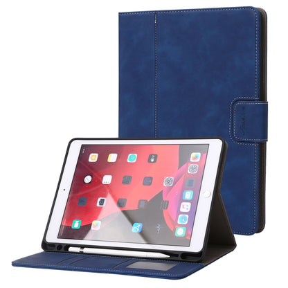 For iPad 10.2 2019 / 2020 / 2021 Calf Texture Horizontal Flip Leather Tablet Case(Dark Blue) - iPad 10.2 Cases by buy2fix | Online Shopping UK | buy2fix