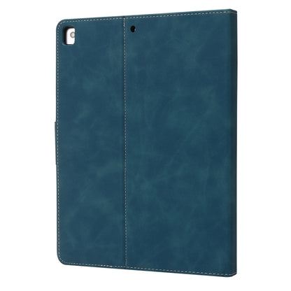 For iPad 10.2 2019 / 2020 / 2021 Calf Texture Horizontal Flip Leather Tablet Case(Light Blue) - iPad 10.2 Cases by buy2fix | Online Shopping UK | buy2fix