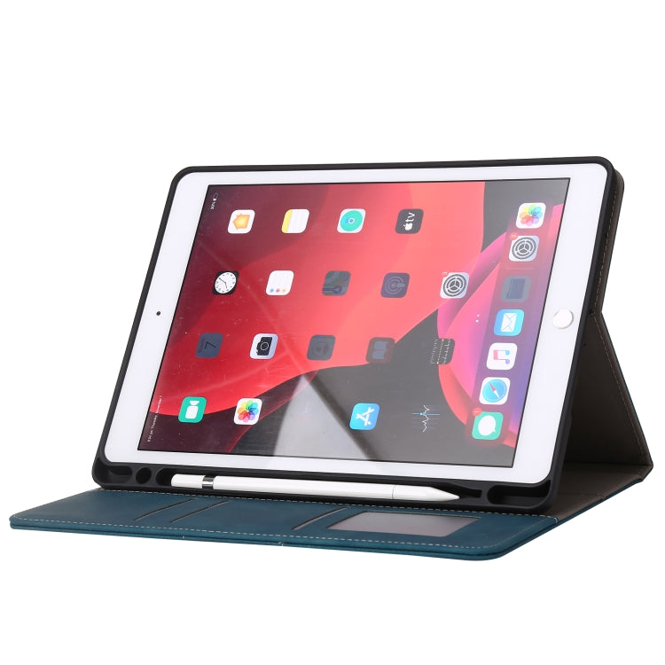 For iPad 10.2 2019 / 2020 / 2021 Calf Texture Horizontal Flip Leather Tablet Case(Light Blue) - iPad 10.2 Cases by buy2fix | Online Shopping UK | buy2fix
