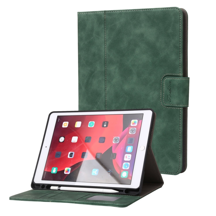 For iPad 10.2 2019 / 2020 / 2021 Calf Texture Horizontal Flip Leather Tablet Case(Blue) - iPad 10.2 Cases by buy2fix | Online Shopping UK | buy2fix