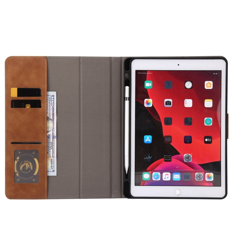 For iPad 10.2 2019 / 2020 / 2021 Calf Texture Horizontal Flip Leather Tablet Case(Brown) - iPad 10.2 Cases by buy2fix | Online Shopping UK | buy2fix
