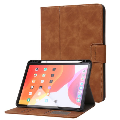 Calf Texture Horizontal Flip Leather Tablet Case For iPad Air 2022 / 2020 10.9(Brown) - iPad Air (2022) / (2020) 10.9 Cases by buy2fix | Online Shopping UK | buy2fix