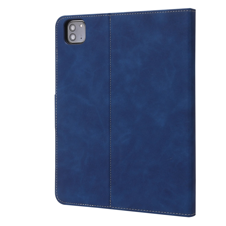 For iPad Pro 11 2022 / 2021 / 2020 / 2018 Calf Texture Horizontal Flip Leather Tablet Case(Dark Blue) - iPad Pro 11 (2022/2021) Cases by buy2fix | Online Shopping UK | buy2fix