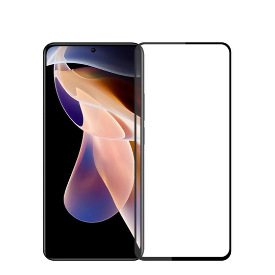 For Xiaomi Redmi Note 11T Pro PINWUYO 9H 2.5D Full Screen Tempered Glass Film(Black)