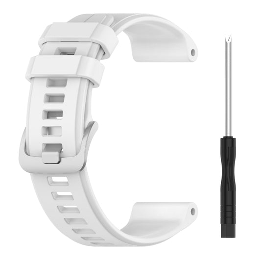 For Garmin Fenix 6 GPS 22mm Solid Color Silicone Watch Band(White) by buy2fix