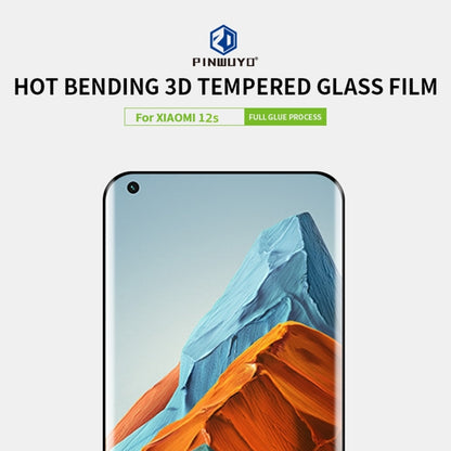 For Xiaomi 12S PINWUYO 9H 3D Hot Bending Tempered Glass Film(Black) - Others by PINWUYO | Online Shopping UK | buy2fix