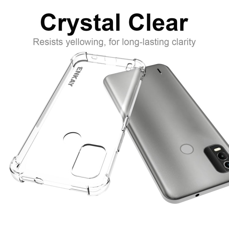 For Nokia C21 Plus ENKAY Transparent TPU Shockproof Phone Case - Nokia Cases by ENKAY | Online Shopping UK | buy2fix