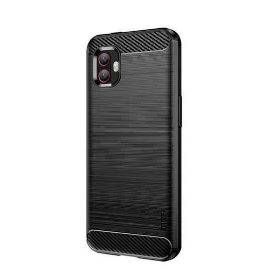 For Samsung Galaxy Xcover6 Pro / Xcover Pro 2 MOFI Gentleness Brushed Carbon Fiber Soft TPU Case(Black) by MOFI