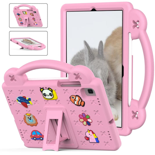 For Samsung Galaxy Tab A7 10.4 2020 T500/T505 Handle Kickstand Children EVA Shockproof Tablet Case(Pink) - Other Galaxy Tab PC by buy2fix | Online Shopping UK | buy2fix