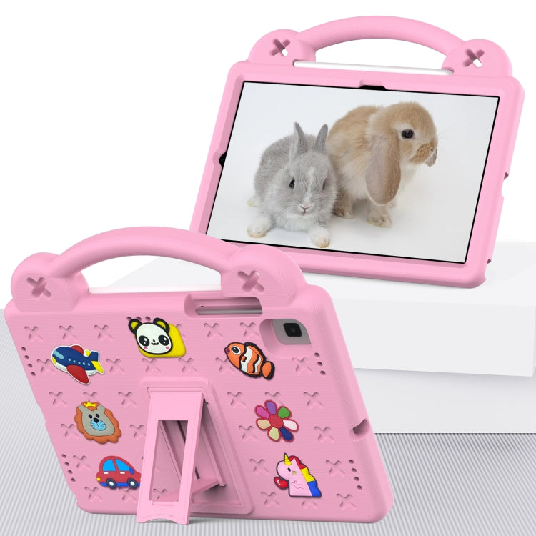 For Samsung Galaxy Tab A7 10.4 2020 T500/T505 Handle Kickstand Children EVA Shockproof Tablet Case(Pink) - Other Galaxy Tab PC by buy2fix | Online Shopping UK | buy2fix
