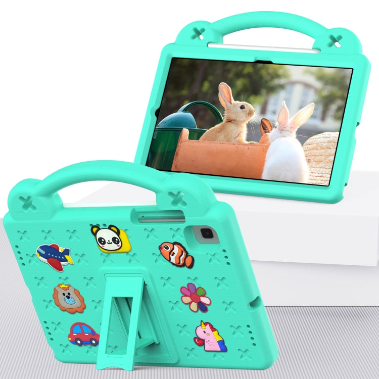 For Samsung Galaxy Tab A7 10.4 2020 T500/T505 Handle Kickstand Children EVA Shockproof Tablet Case(Mint Green) - Other Galaxy Tab PC by buy2fix | Online Shopping UK | buy2fix