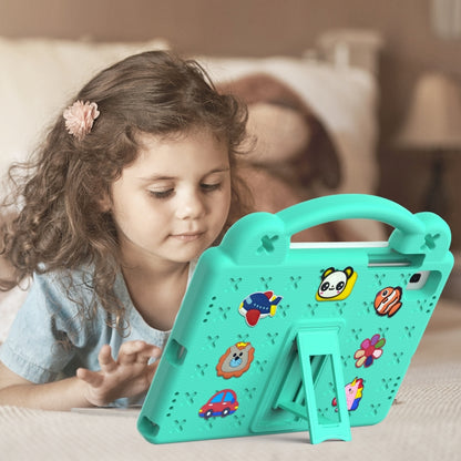 For Samsung Galaxy Tab A7 10.4 2020 T500/T505 Handle Kickstand Children EVA Shockproof Tablet Case(Mint Green) - Other Galaxy Tab PC by buy2fix | Online Shopping UK | buy2fix