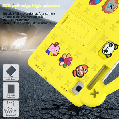 For Samsung Galaxy Tab A7 10.4 2020 T500/T505 Handle Kickstand Children EVA Shockproof Tablet Case(Yellow) - Other Galaxy Tab PC by buy2fix | Online Shopping UK | buy2fix