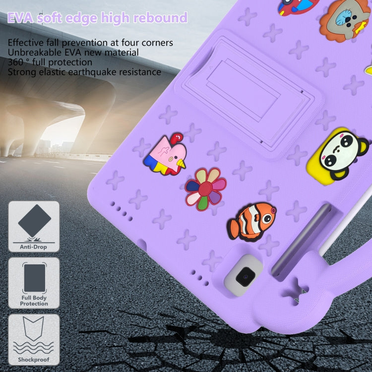 For Samsung Galaxy Tab S6 Lite 10.4 2020/2022 Handle Kickstand Children EVA Shockproof Tablet Case(Light Purple) - Tab S6 Lite P610 / P615 by buy2fix | Online Shopping UK | buy2fix