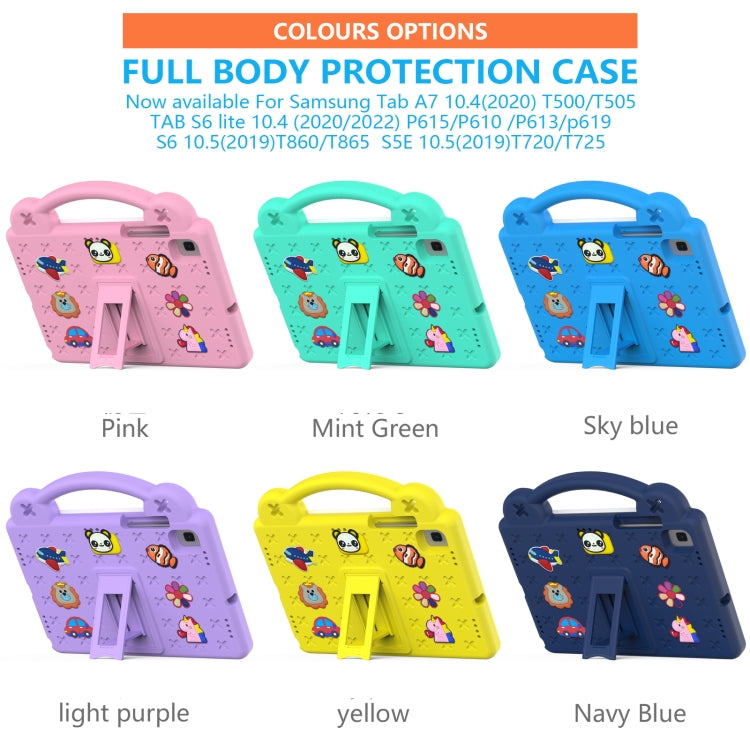 For Samsung Galaxy Tab S6 Lite 10.4 2020/2022 Handle Kickstand Children EVA Shockproof Tablet Case(Mint Green) - Tab S6 Lite P610 / P615 by buy2fix | Online Shopping UK | buy2fix