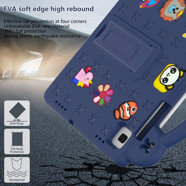 For Samsung Galaxy Tab S6 10.5 2019 T860/T865 Handle Kickstand Children EVA Shockproof Tablet Case(Navy Blue) - Tab S6 10.5 T860 / T865 by buy2fix | Online Shopping UK | buy2fix