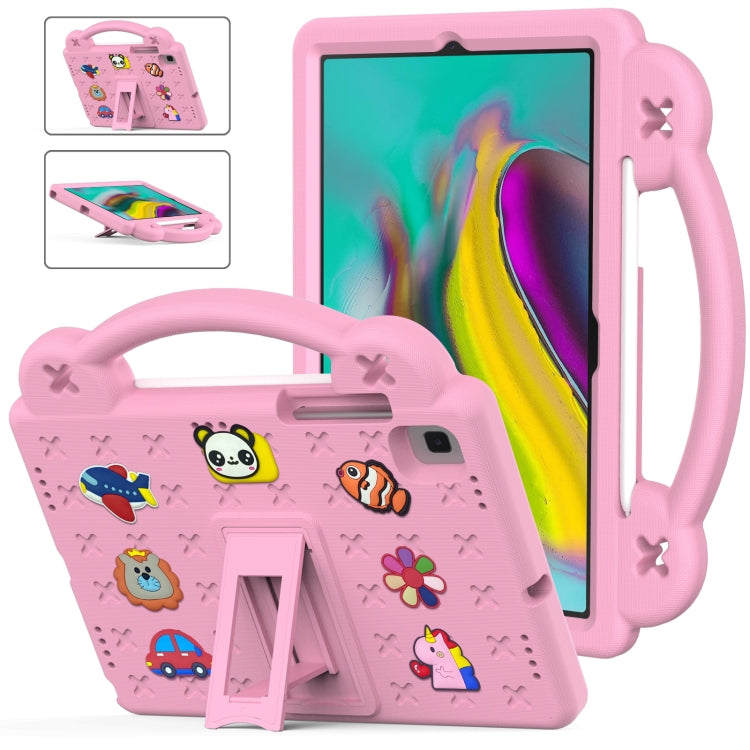 For Samsung Galaxy Tab S5e 10.5 2019 T720/T725 Handle Kickstand Children EVA Shockproof Tablet Case(Pink) - Other Galaxy Tab PC by buy2fix | Online Shopping UK | buy2fix