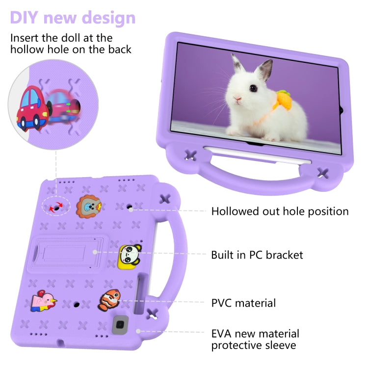 For Samsung Galaxy Tab S5e 10.5 2019 T720/T725 Handle Kickstand Children EVA Shockproof Tablet Case(Light Purple) - Other Galaxy Tab PC by buy2fix | Online Shopping UK | buy2fix