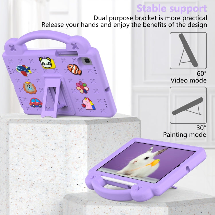 For Samsung Galaxy Tab S5e 10.5 2019 T720/T725 Handle Kickstand Children EVA Shockproof Tablet Case(Light Purple) - Other Galaxy Tab PC by buy2fix | Online Shopping UK | buy2fix
