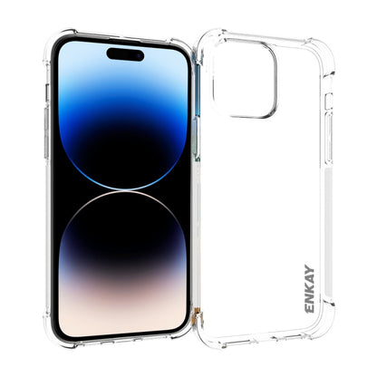 For iPhone 14 Pro Max ENKAY Clear TPU Shockproof Phone Case - iPhone 14 Pro Max Cases by ENKAY | Online Shopping UK | buy2fix
