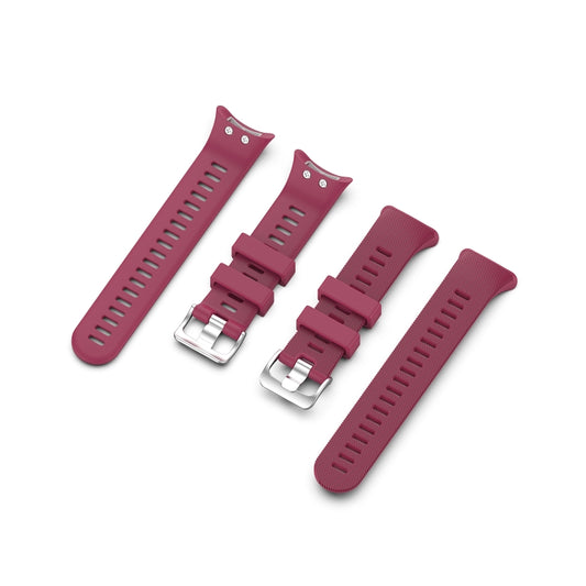 For Garmin Forerunner 45 / Forerunner 45S Universal Twill Solid Color Silicone Watch Band(Claret) by buy2fix