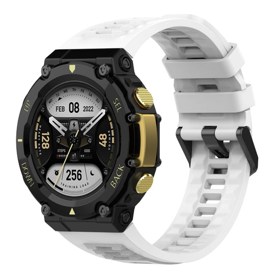 For Amazfit T-Rex 2 Silicone Leisure Watch Band(White)