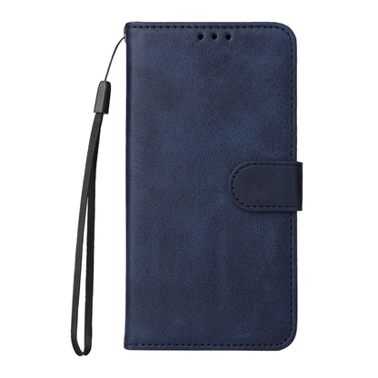 For iPhone 14 JSM Calf Texture Leather Phone Case (Blue) - iPhone 14 Cases by JUNSUNMAY | Online Shopping UK | buy2fix