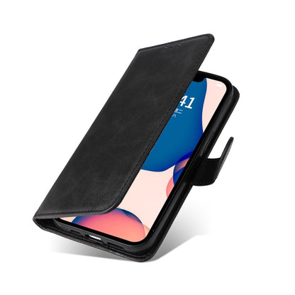 For iPhone 14 JSM Calf Texture Leather Phone Case (Black) - iPhone 14 Cases by JUNSUNMAY | Online Shopping UK | buy2fix