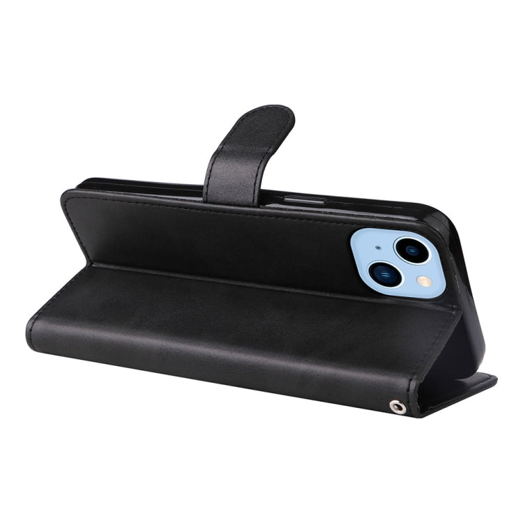 For iPhone 14 JSM Calf Texture Leather Phone Case (Black) - iPhone 14 Cases by JUNSUNMAY | Online Shopping UK | buy2fix