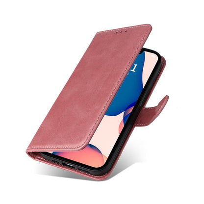 For iPhone 14 Plus JSM Calf Texture Leather Phone Case (Pink) - iPhone 14 Plus Cases by JUNSUNMAY | Online Shopping UK | buy2fix