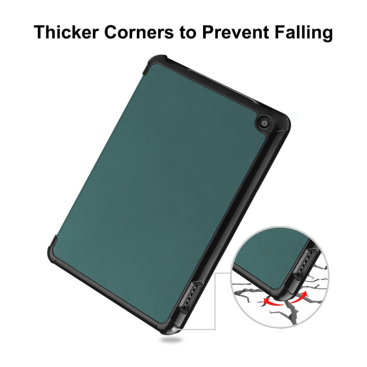 For Amazon Fire 7 12th 2022 ENKAY Smart Leather Tablet Case(Purple) - Amazon by ENKAY | Online Shopping UK | buy2fix