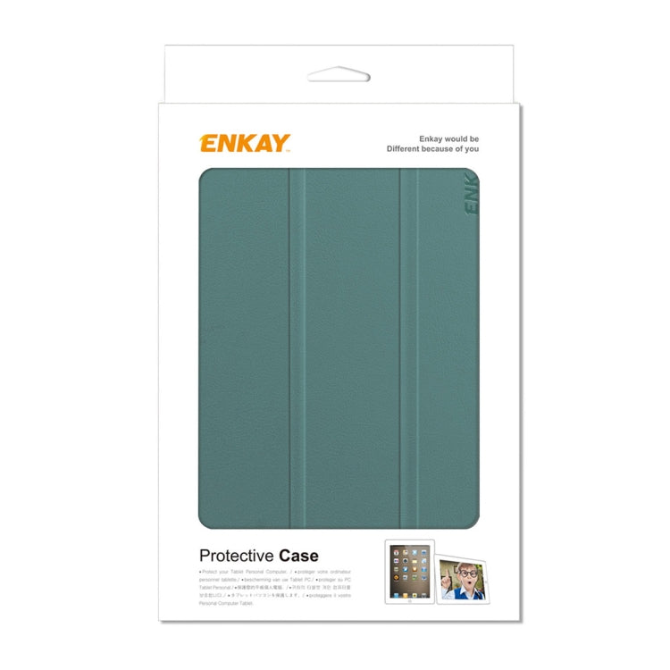 For Amazon Fire 7 12th 2022 ENKAY Smart Leather Tablet Case(Grey) - Amazon by ENKAY | Online Shopping UK | buy2fix