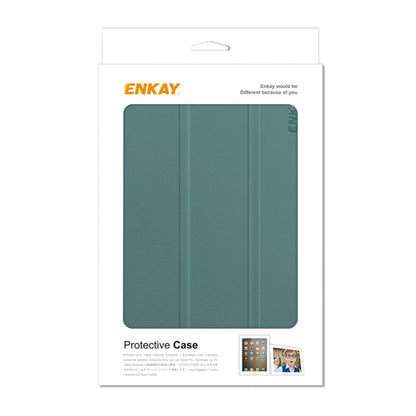 For Amazon Fire 7 12th 2022 ENKAY Smart Leather Tablet Case(Grey) - Amazon by ENKAY | Online Shopping UK | buy2fix