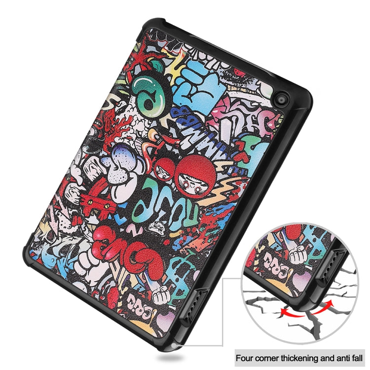 For Amazon Fire 7 12th 2022 JSM Smart Leather Tablet Case(Graffiti) - Amazon by jumper | Online Shopping UK | buy2fix