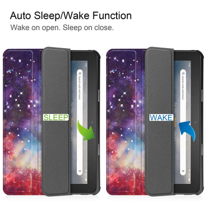 For Amazon Fire 7 12th 2022 JSM Smart Leather Tablet Case(Galaxy) - Amazon by jumper | Online Shopping UK | buy2fix