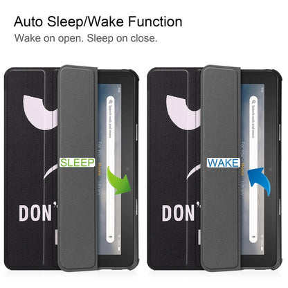 For Amazon Fire 7 12th 2022 JSM Smart Leather Tablet Case(Big Eye) - Amazon by jumper | Online Shopping UK | buy2fix