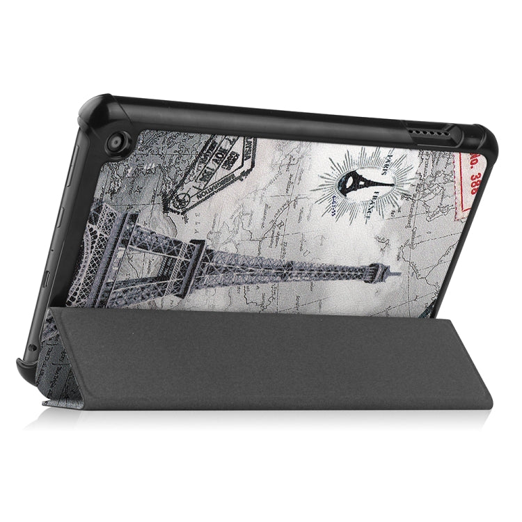 For Amazon Fire 7 12th 2022 JSM Smart Leather Tablet Case(Retro tower) - Amazon by jumper | Online Shopping UK | buy2fix