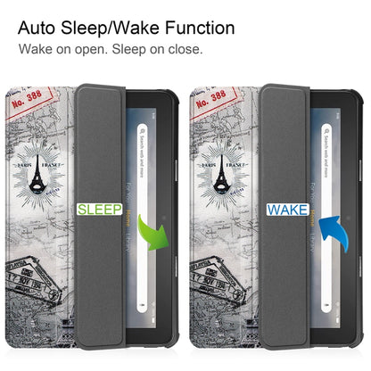 For Amazon Fire 7 12th 2022 JSM Smart Leather Tablet Case(Retro tower) - Amazon by jumper | Online Shopping UK | buy2fix