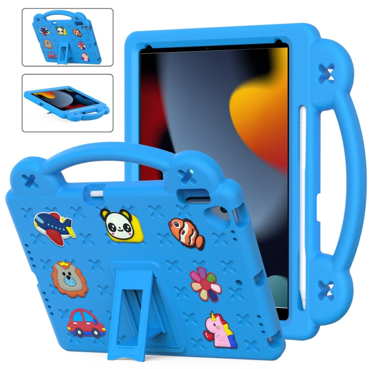 For iPad 10.2 2021 / 2020 / 2019 Handle Kickstand Children EVA Shockproof Tablet Case(Sky Blue) - iPad 10.2 Cases by buy2fix | Online Shopping UK | buy2fix
