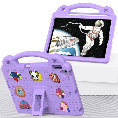 For iPad 10.2 2021 / 2020 / 2019 Handle Kickstand Children EVA Shockproof Tablet Case(Light Purple) - iPad 10.2 Cases by buy2fix | Online Shopping UK | buy2fix