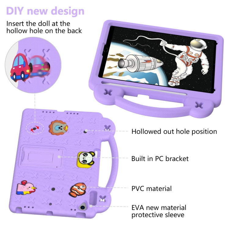 For iPad 10.2 2021 / 2020 / 2019 Handle Kickstand Children EVA Shockproof Tablet Case(Light Purple) - iPad 10.2 Cases by buy2fix | Online Shopping UK | buy2fix