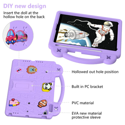 For iPad 10.2 2021 / 2020 / 2019 Handle Kickstand Children EVA Shockproof Tablet Case(Light Purple) - iPad 10.2 Cases by buy2fix | Online Shopping UK | buy2fix