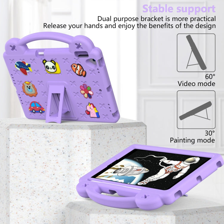For iPad 10.2 2021 / 2020 / 2019 Handle Kickstand Children EVA Shockproof Tablet Case(Light Purple) - iPad 10.2 Cases by buy2fix | Online Shopping UK | buy2fix