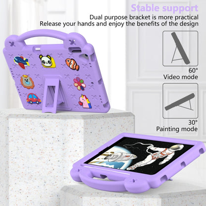 For iPad 10.2 2021 / 2020 / 2019 Handle Kickstand Children EVA Shockproof Tablet Case(Light Purple) - iPad 10.2 Cases by buy2fix | Online Shopping UK | buy2fix