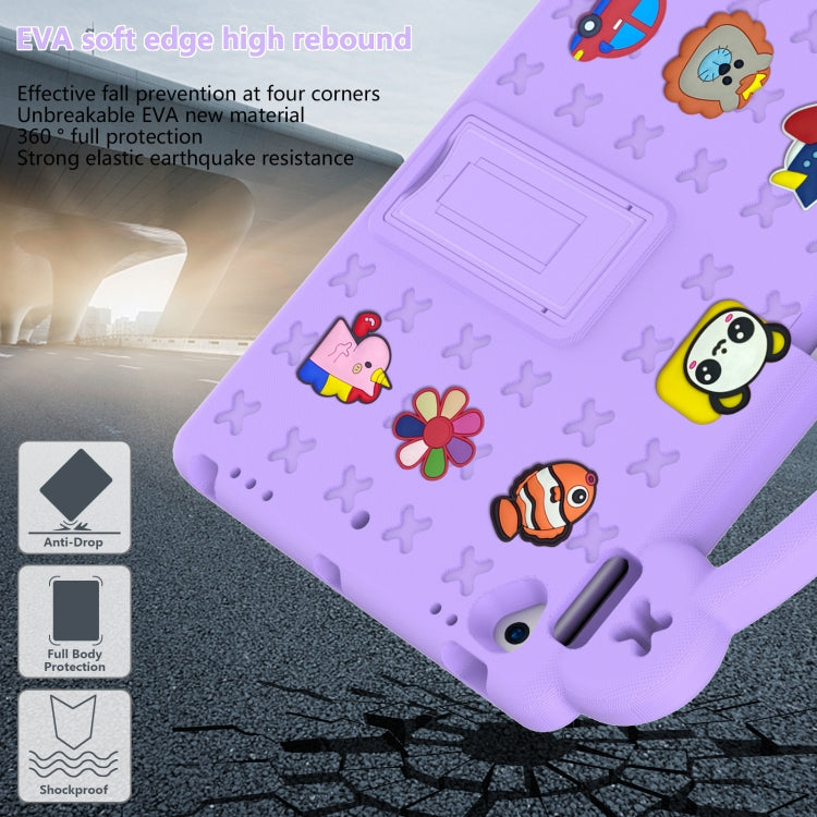 For iPad 10.2 2021 / 2020 / 2019 Handle Kickstand Children EVA Shockproof Tablet Case(Light Purple) - iPad 10.2 Cases by buy2fix | Online Shopping UK | buy2fix