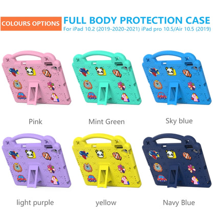 For iPad 10.2 2021 / 2020 / 2019 Handle Kickstand Children EVA Shockproof Tablet Case(Yellow) - iPad 10.2 Cases by buy2fix | Online Shopping UK | buy2fix